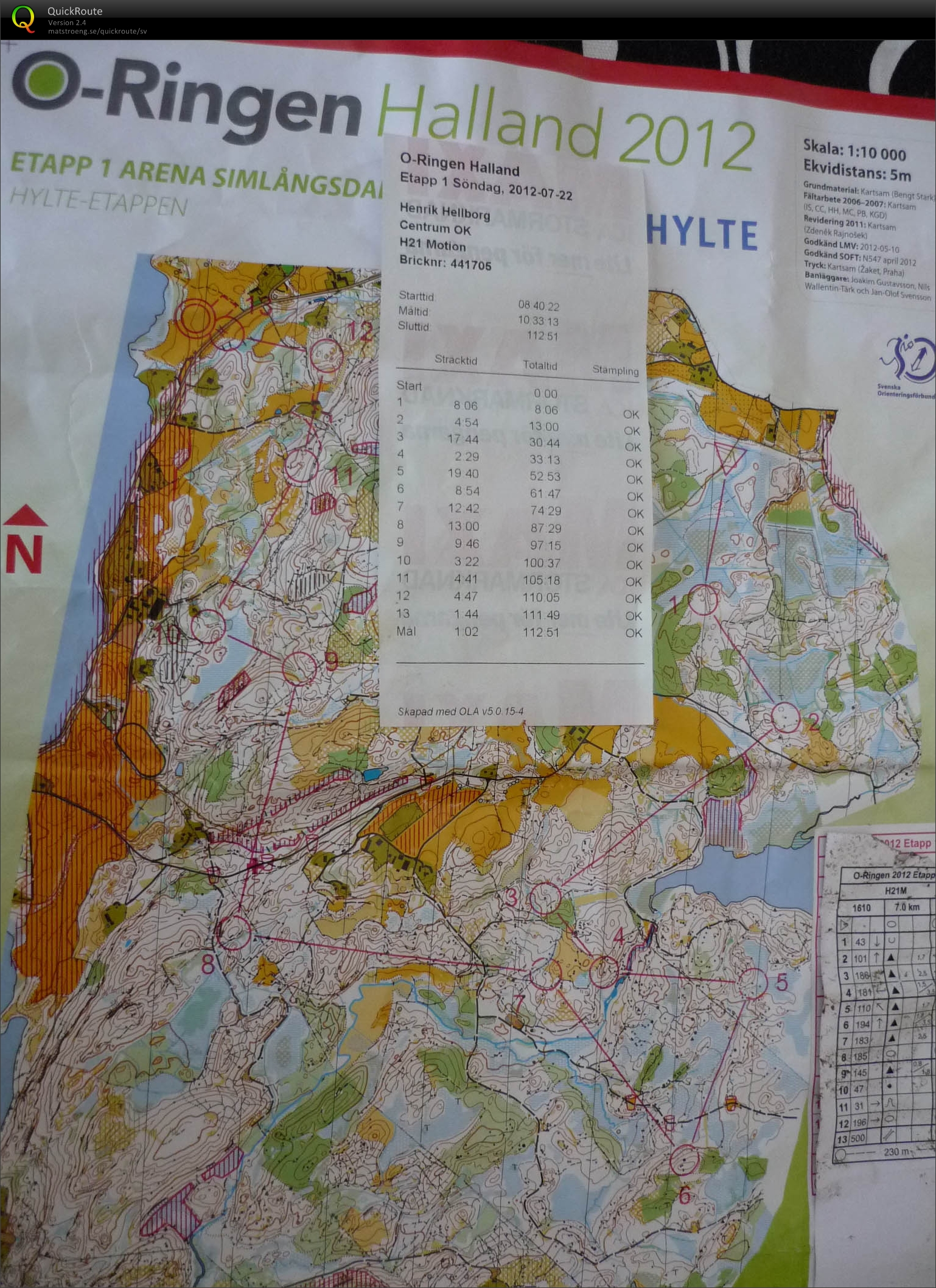 O-ringen etapp 1 (2012-07-22)