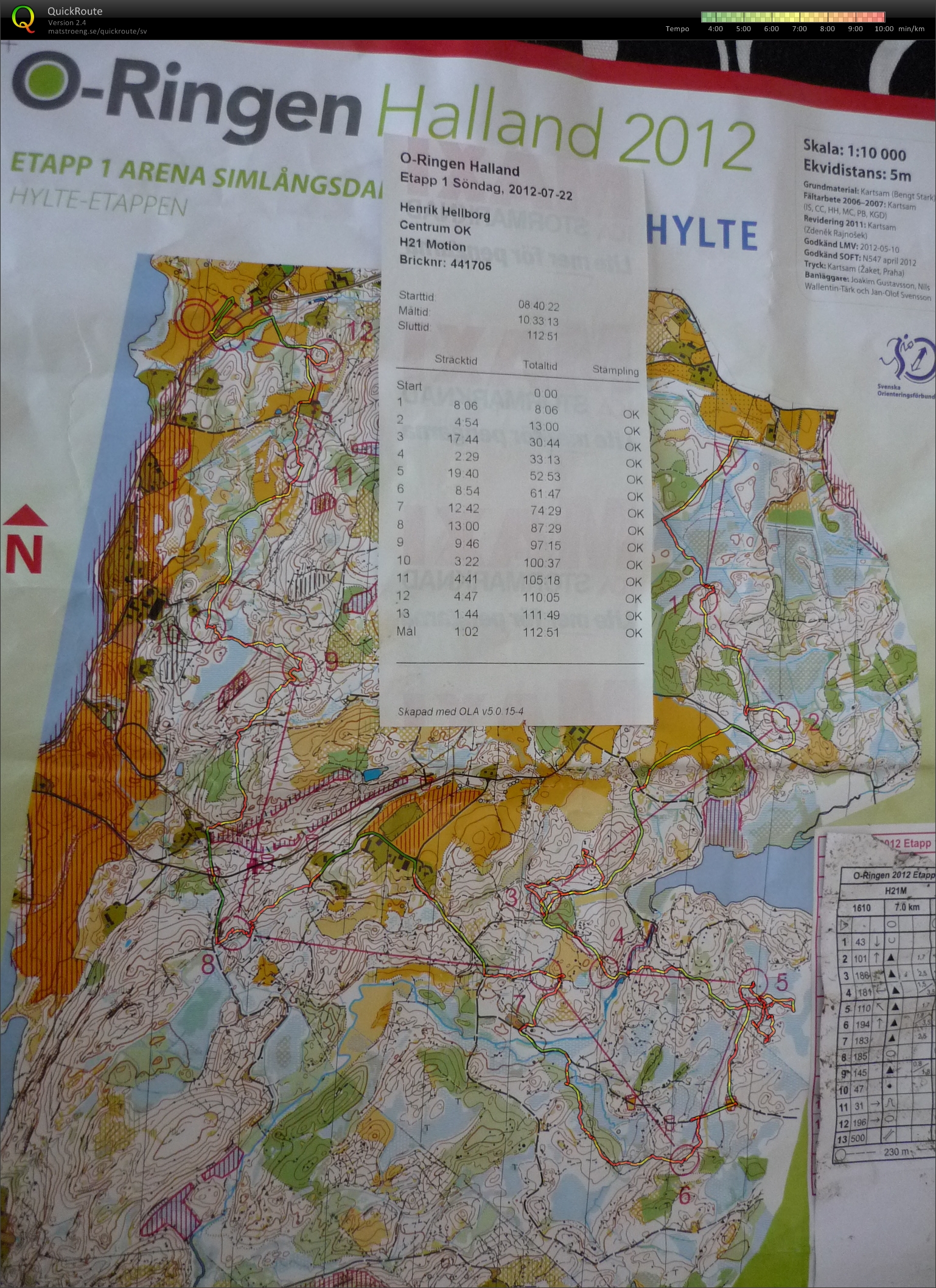 O-ringen etapp 1 (2012-07-22)