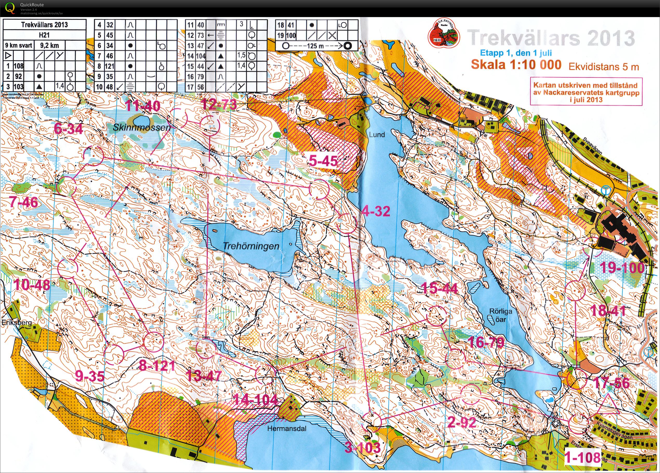 Trekvällars 2013 E1/lång (H21) (2013-07-01)