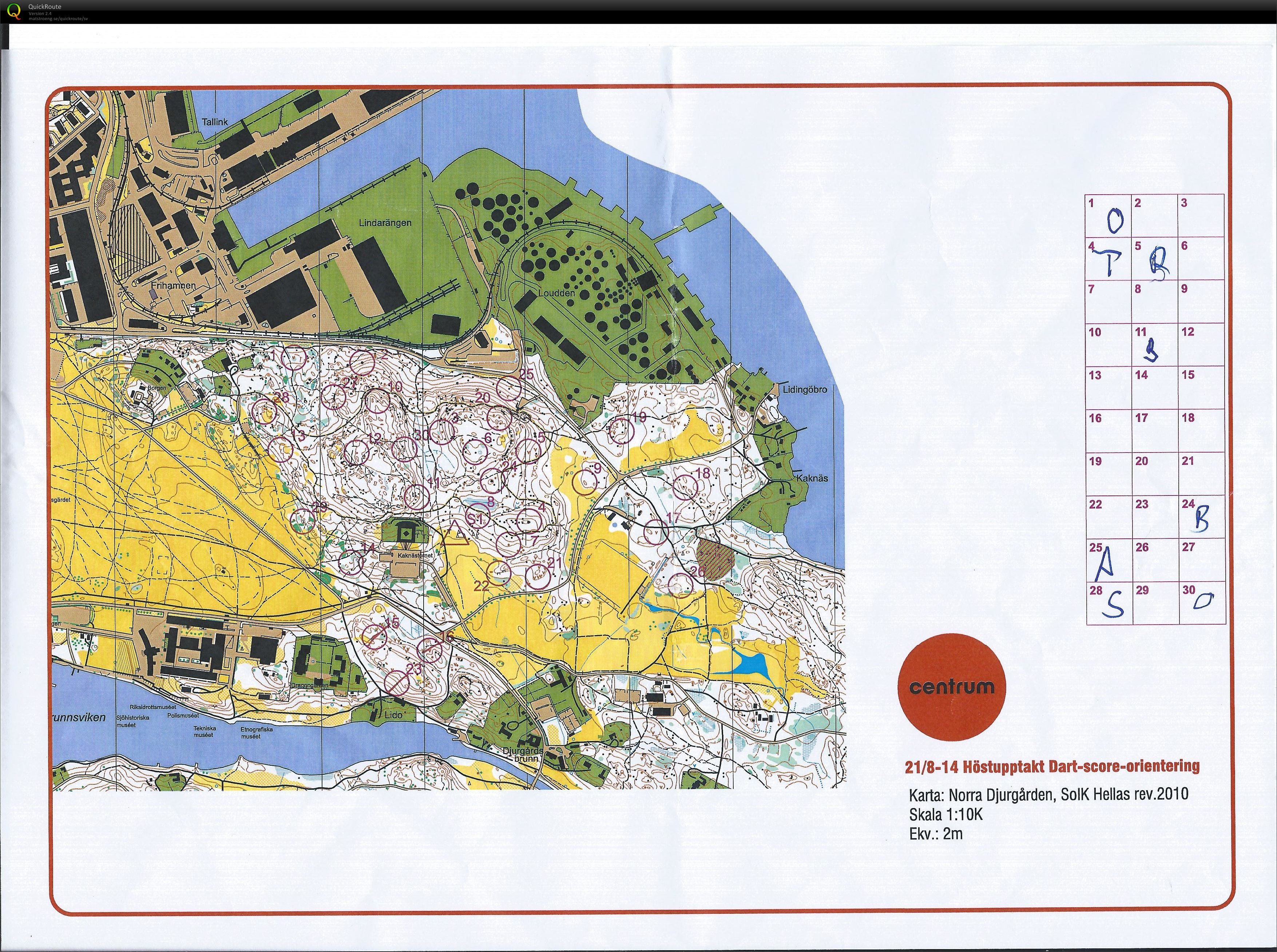 Höstupptakt Dart-score-orientering (2014-08-21)