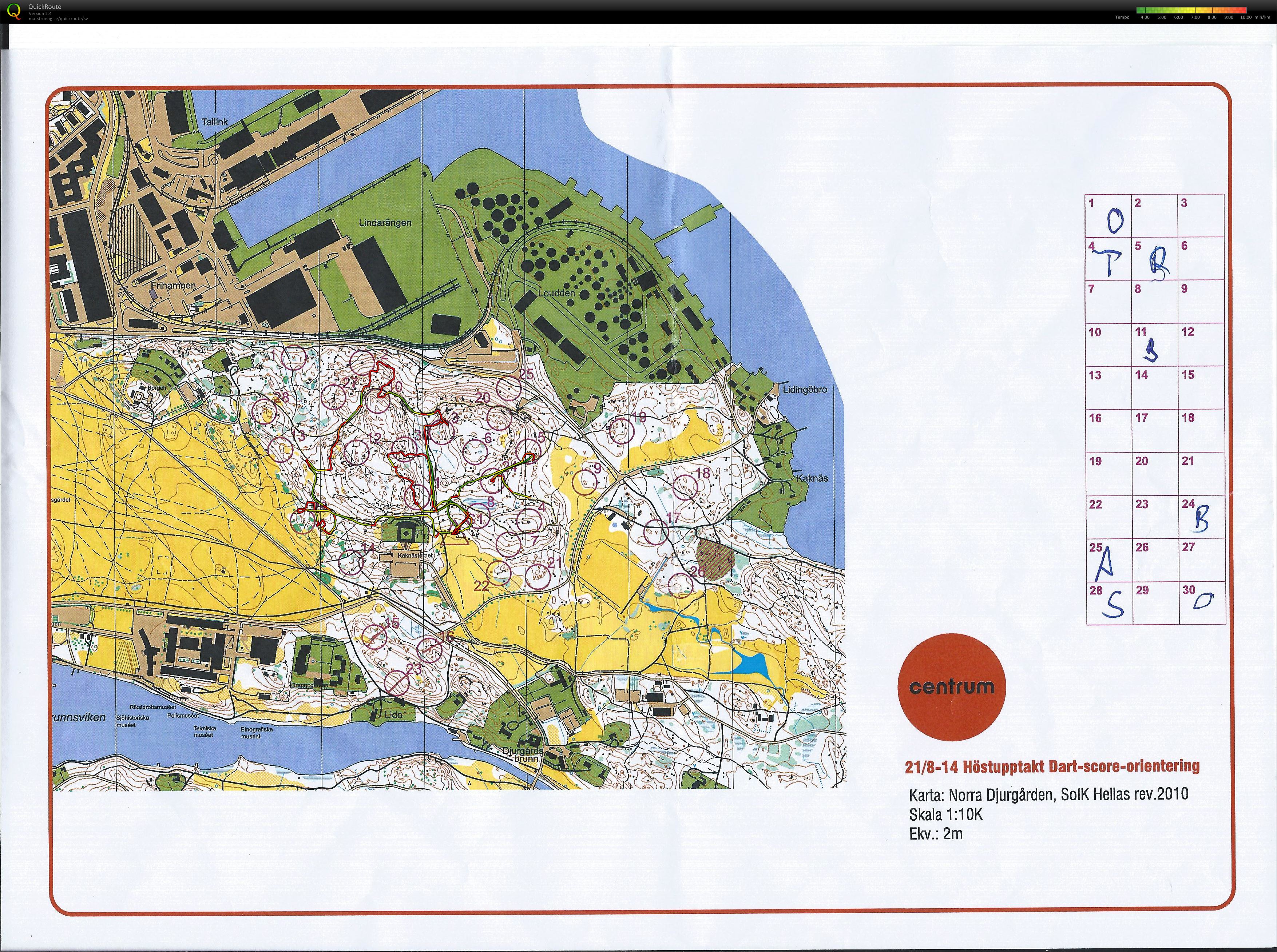 Höstupptakt Dart-score-orientering (2014-08-21)