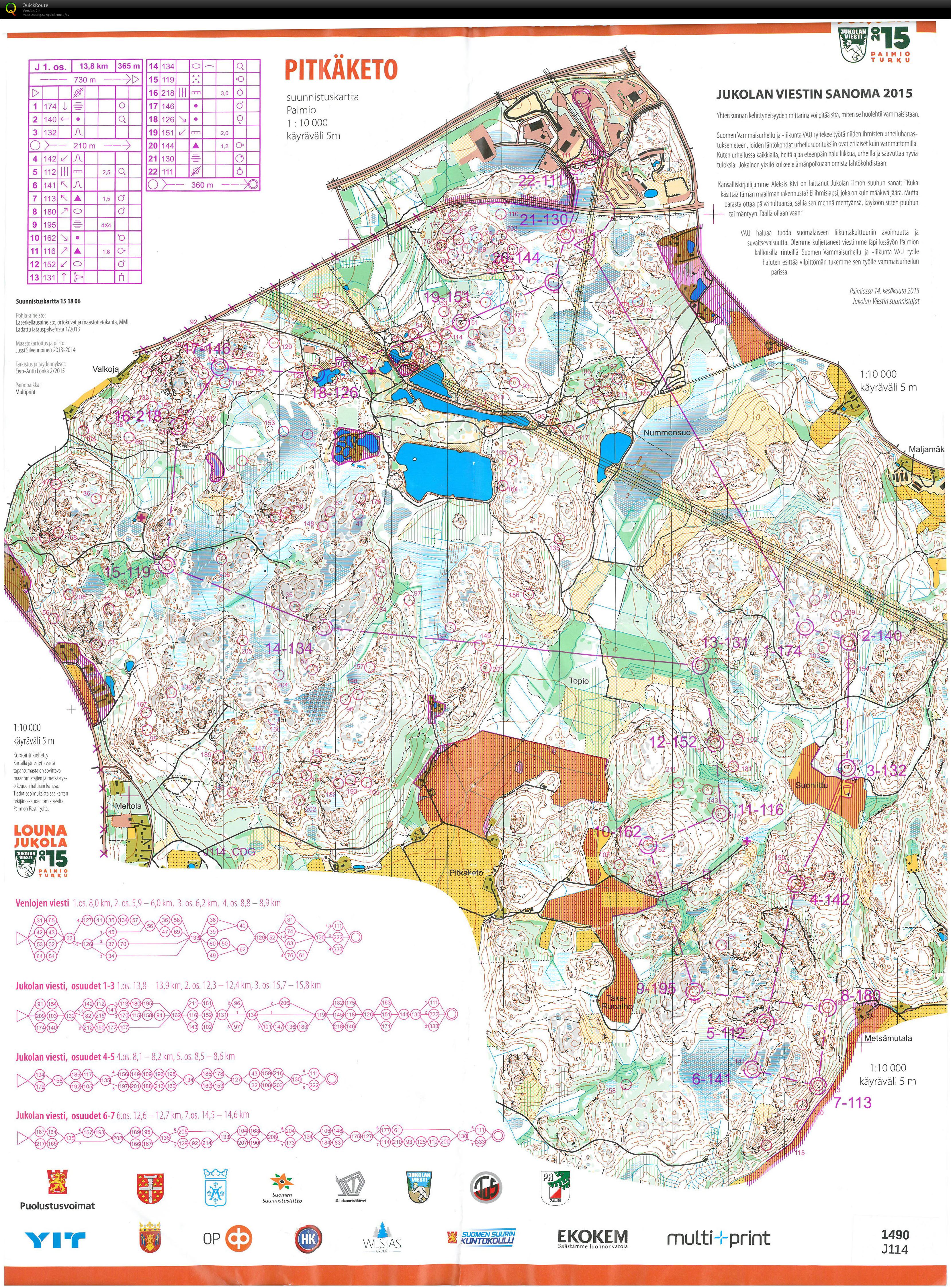 Jukola sträcka 1 (13-06-2015)