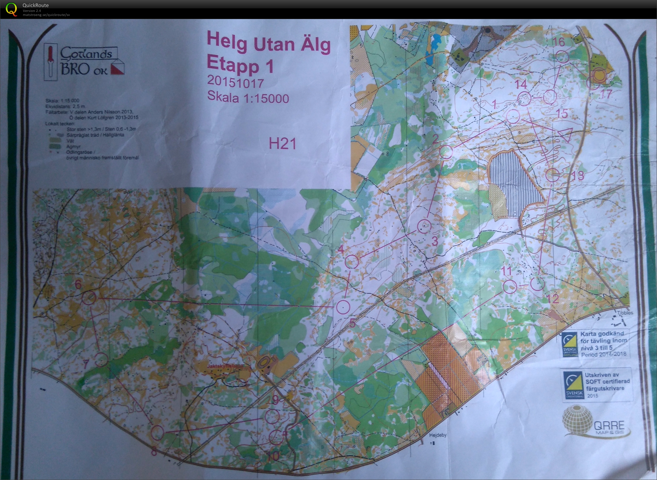 Helg utan älg 2015 E1 (H21) (2015-10-17)