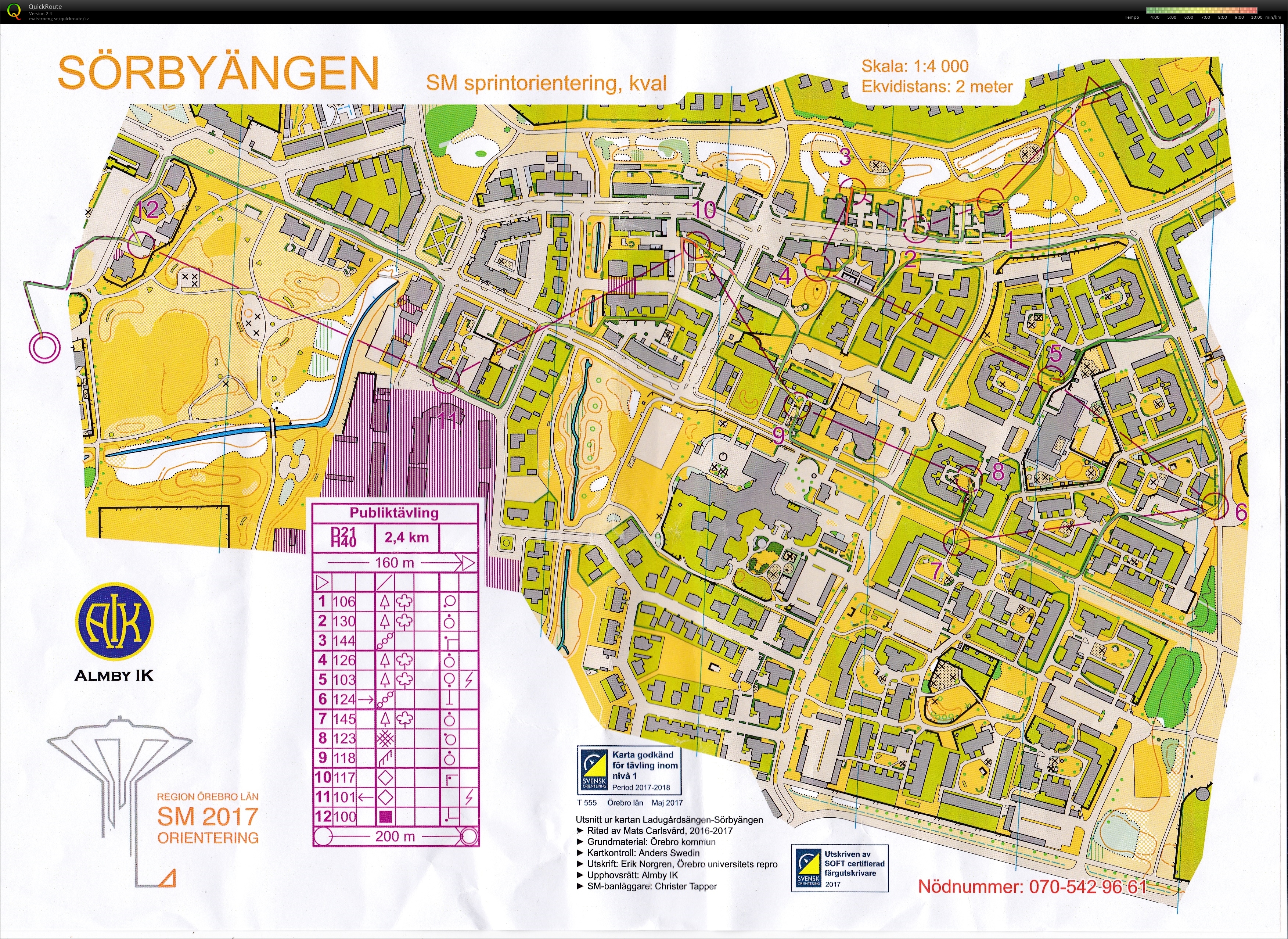 SM sprint, publiktävling #1 (2017-06-02)