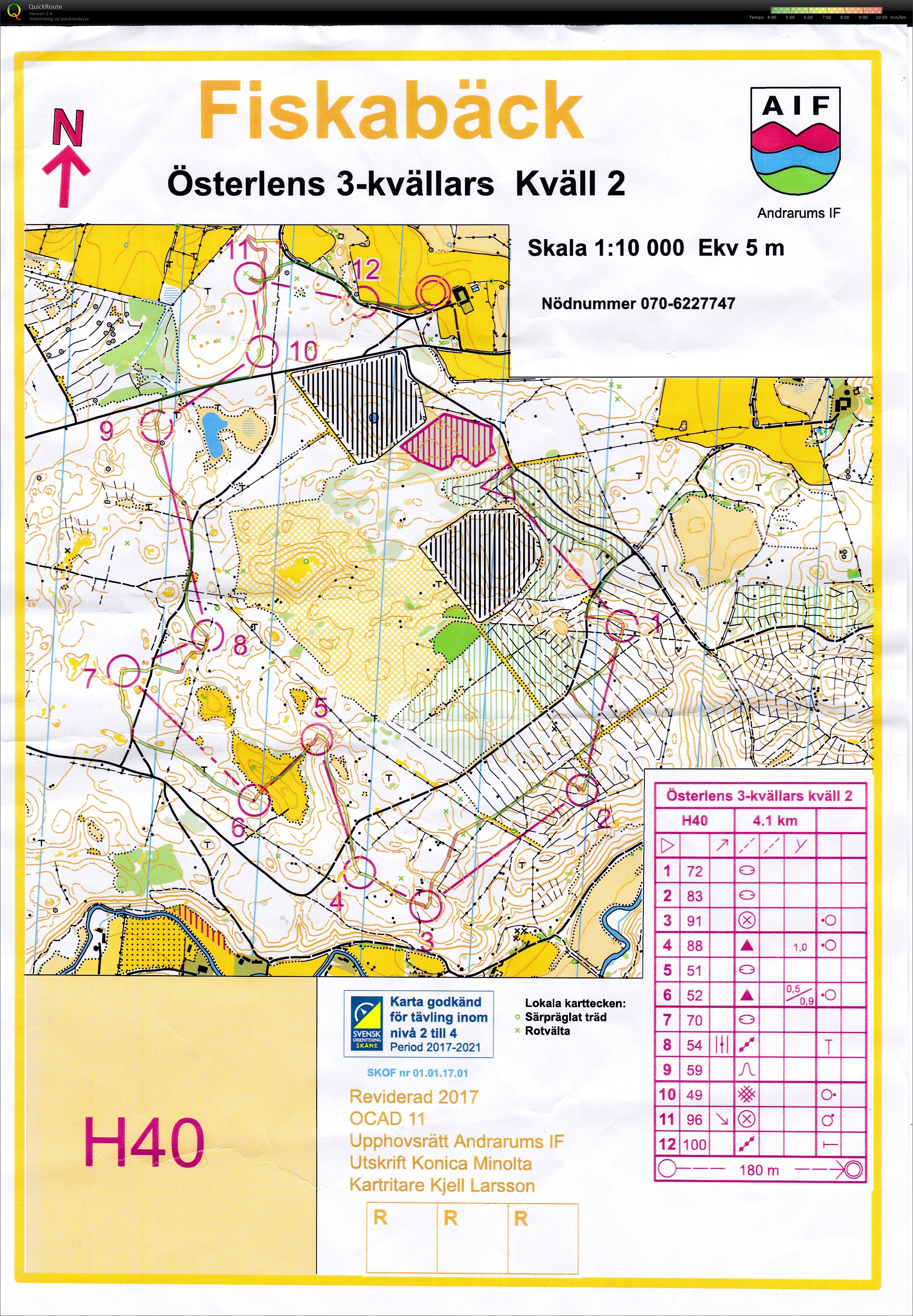 Österlens 3-kvällars, kväll 2 (2017-07-11)
