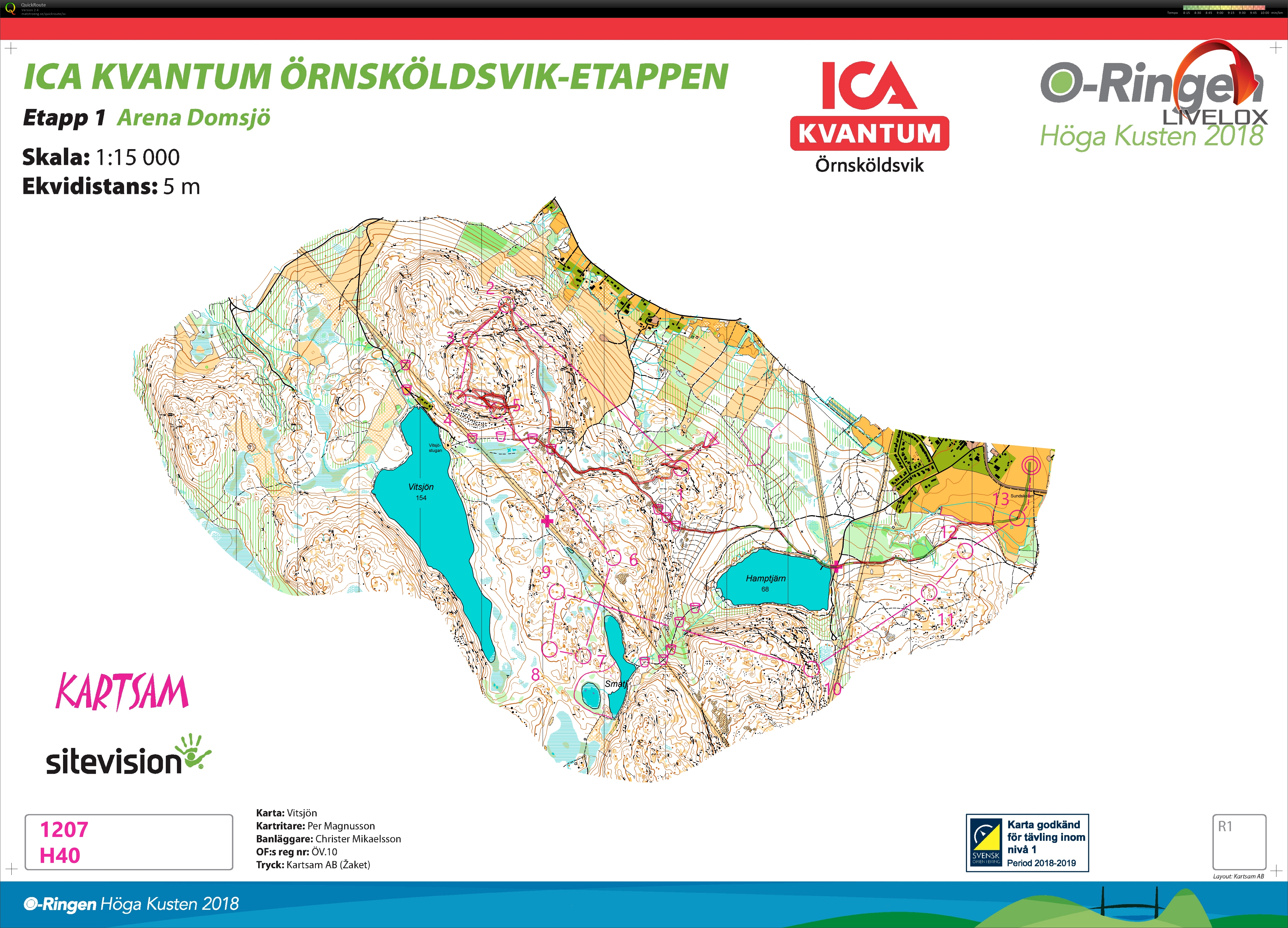 O-ringen Höga Kusten etapp 1 (22-07-2018)