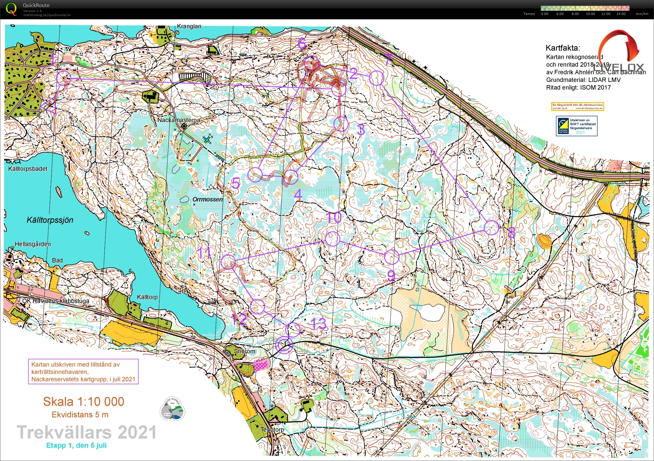 Trekvällars etapp 1 (2021-07-05)