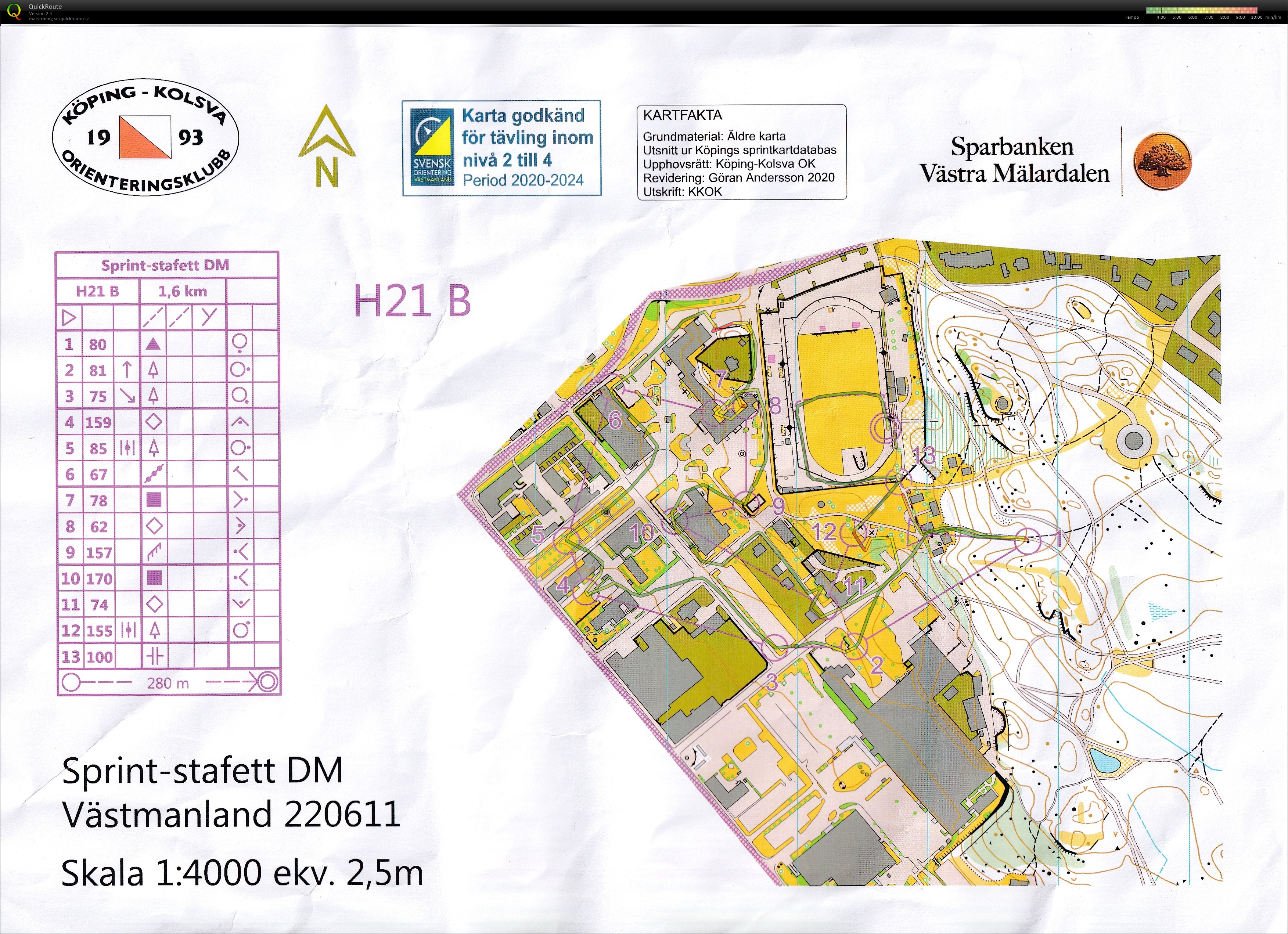 DM sprintstafett, Västmanland (2022-06-11)