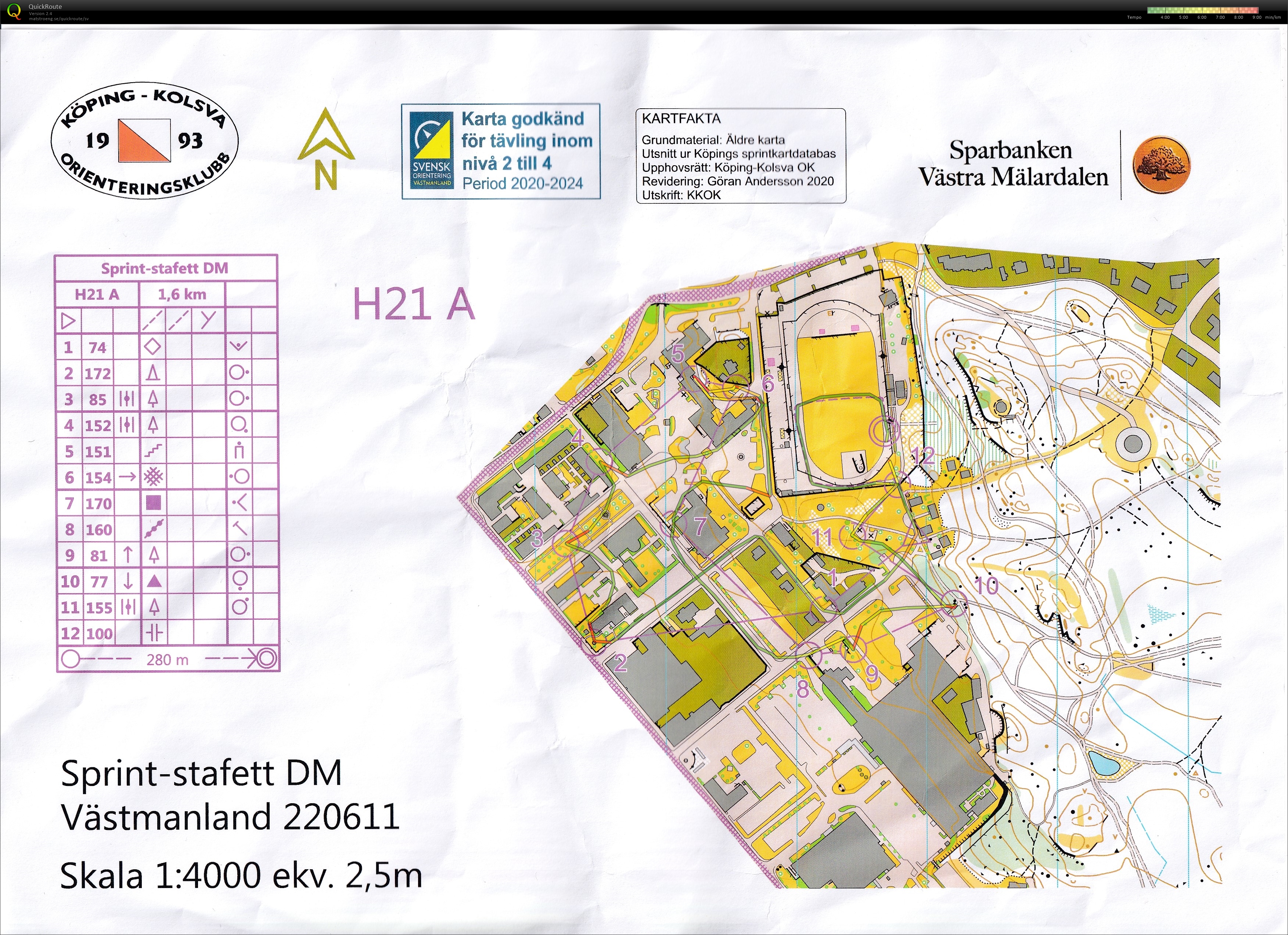 DM sprintstafett, Västmanland (2022-06-11)