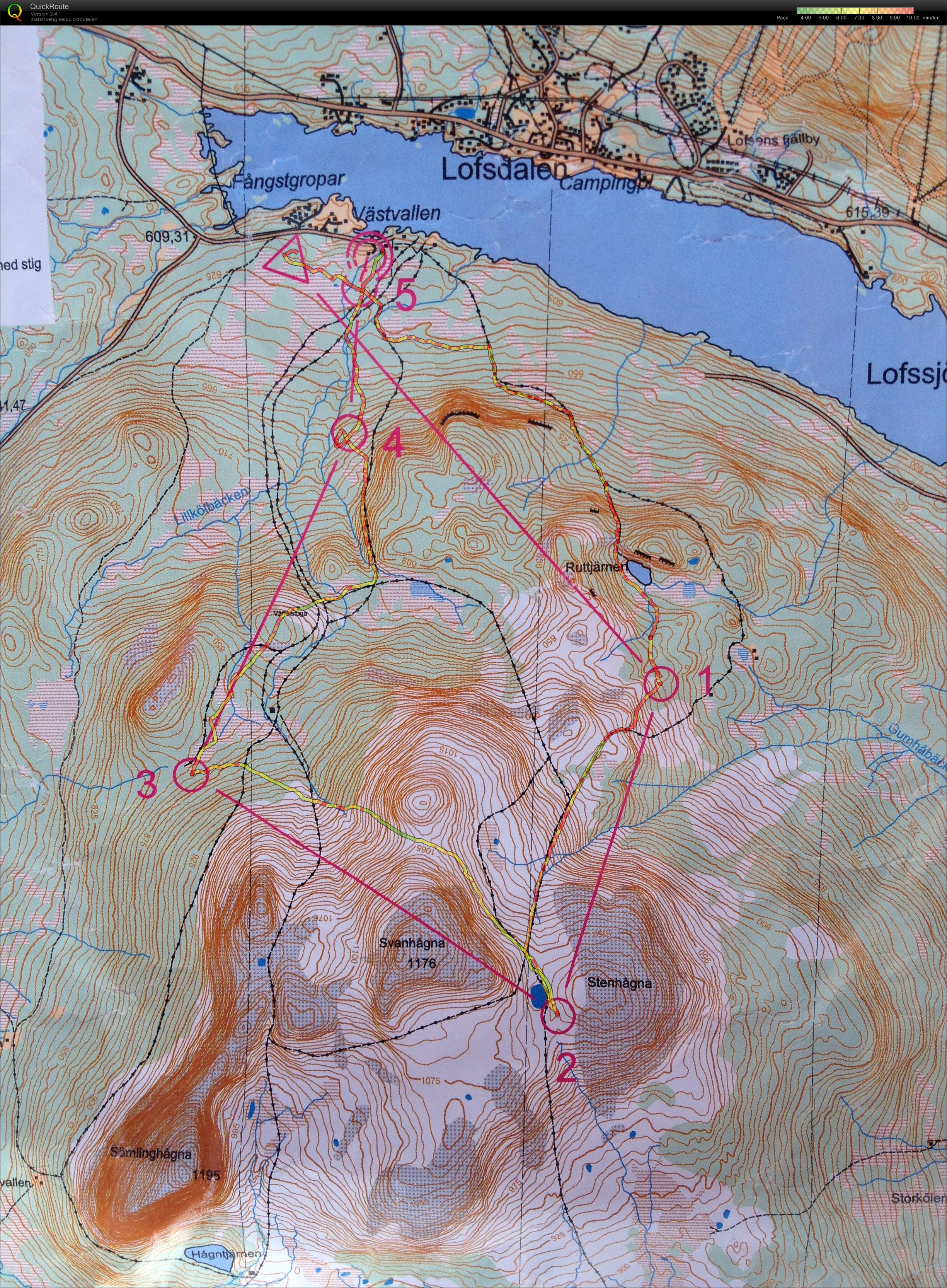 Fjällorientering Lofsdalen etapp 2 (2012-08-03)