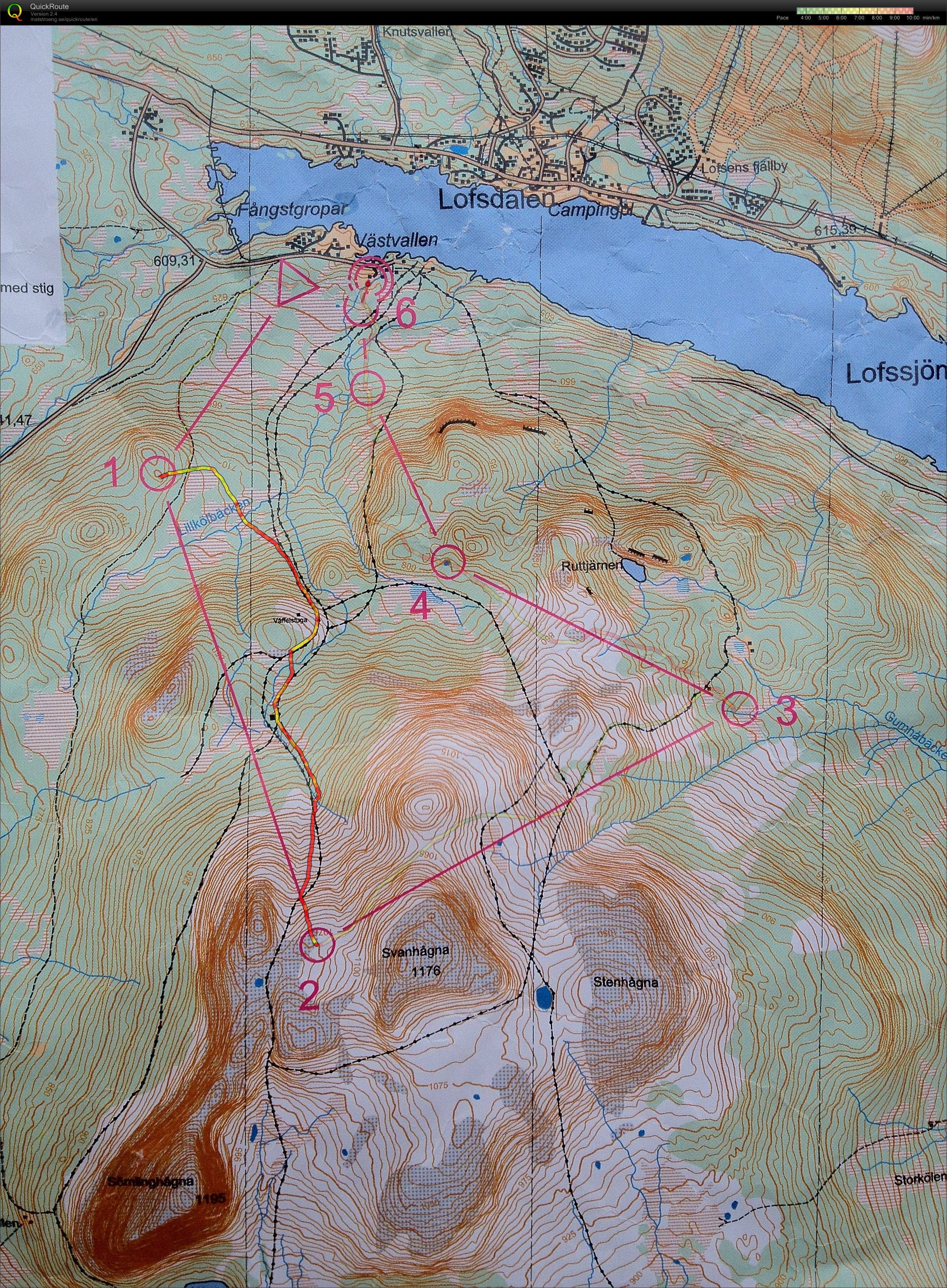 Fjällorientering Lofsdalen etapp 3 (2012-08-04)