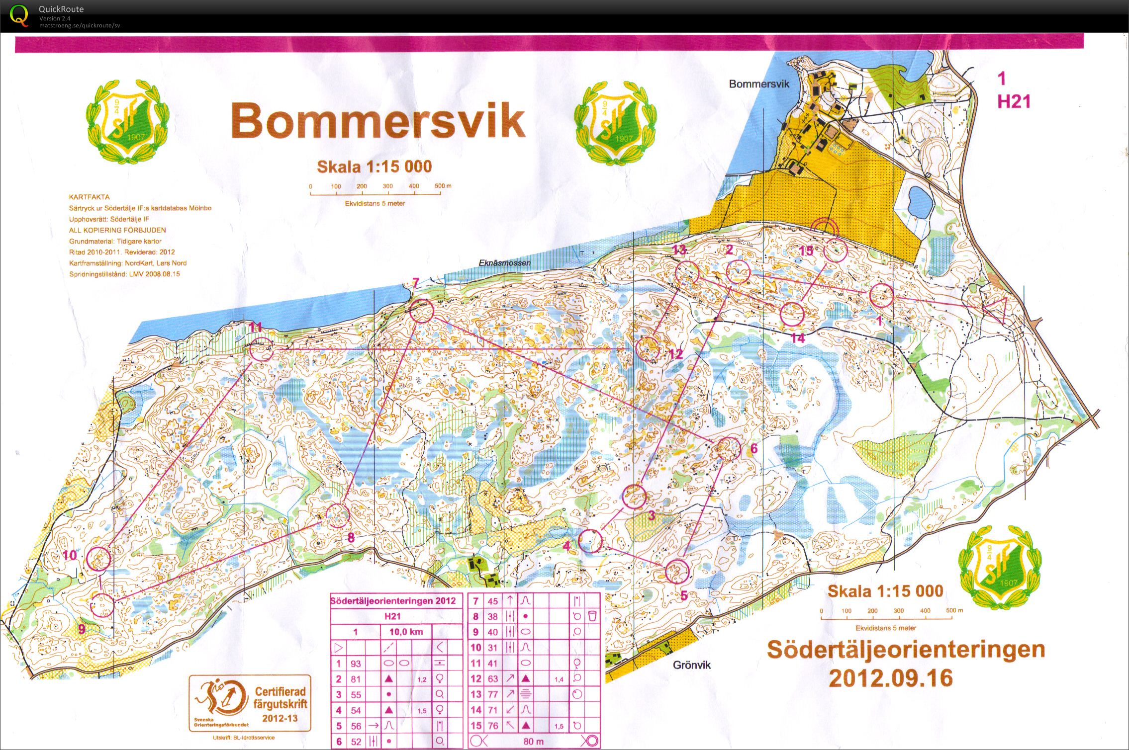 Södertäljeorienteringen (16/09/2012)