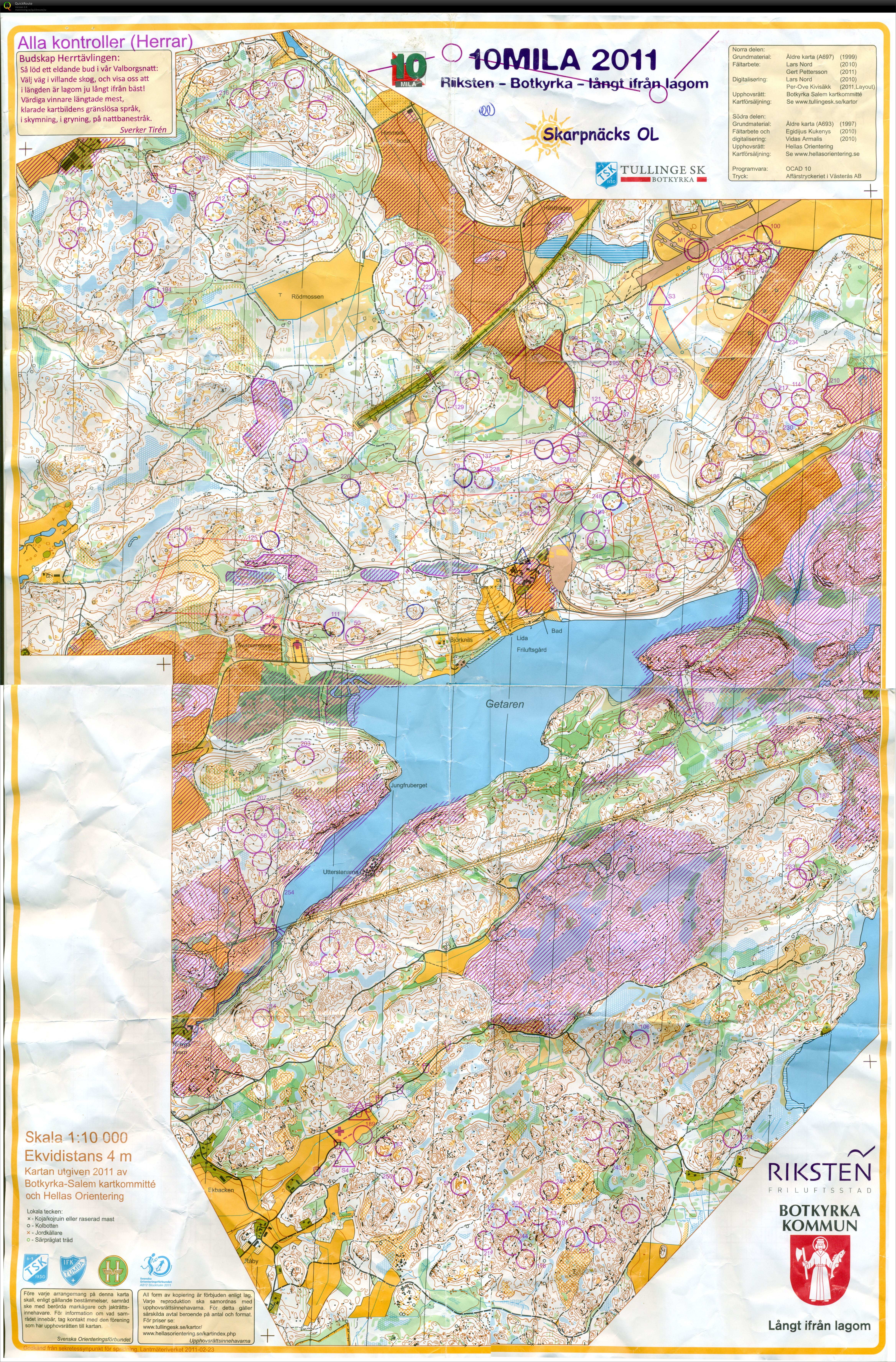Kompassövning + distanspass Lida (21.07.2013)