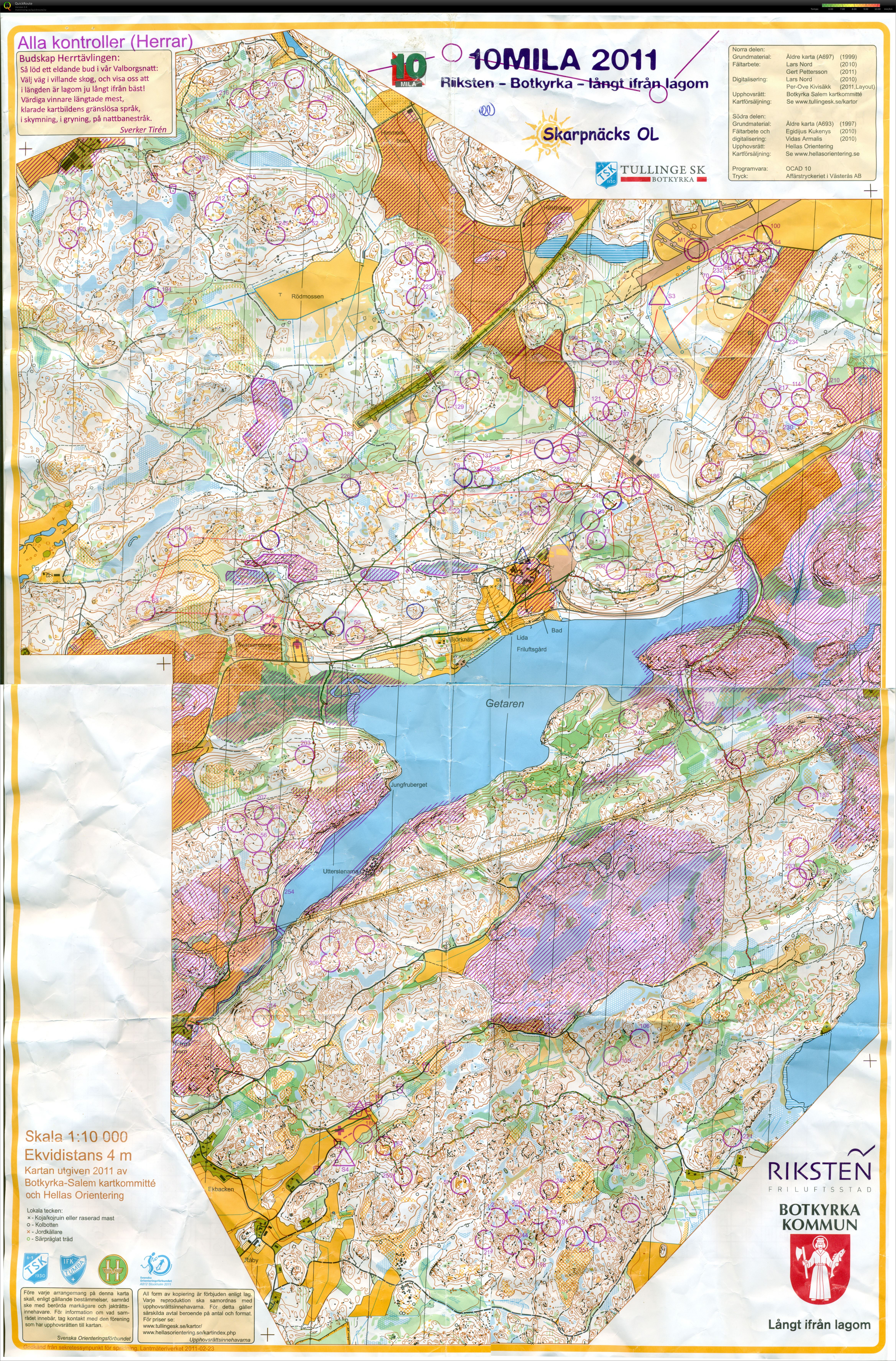 Kompassövning + distanspass Lida (21.07.2013)
