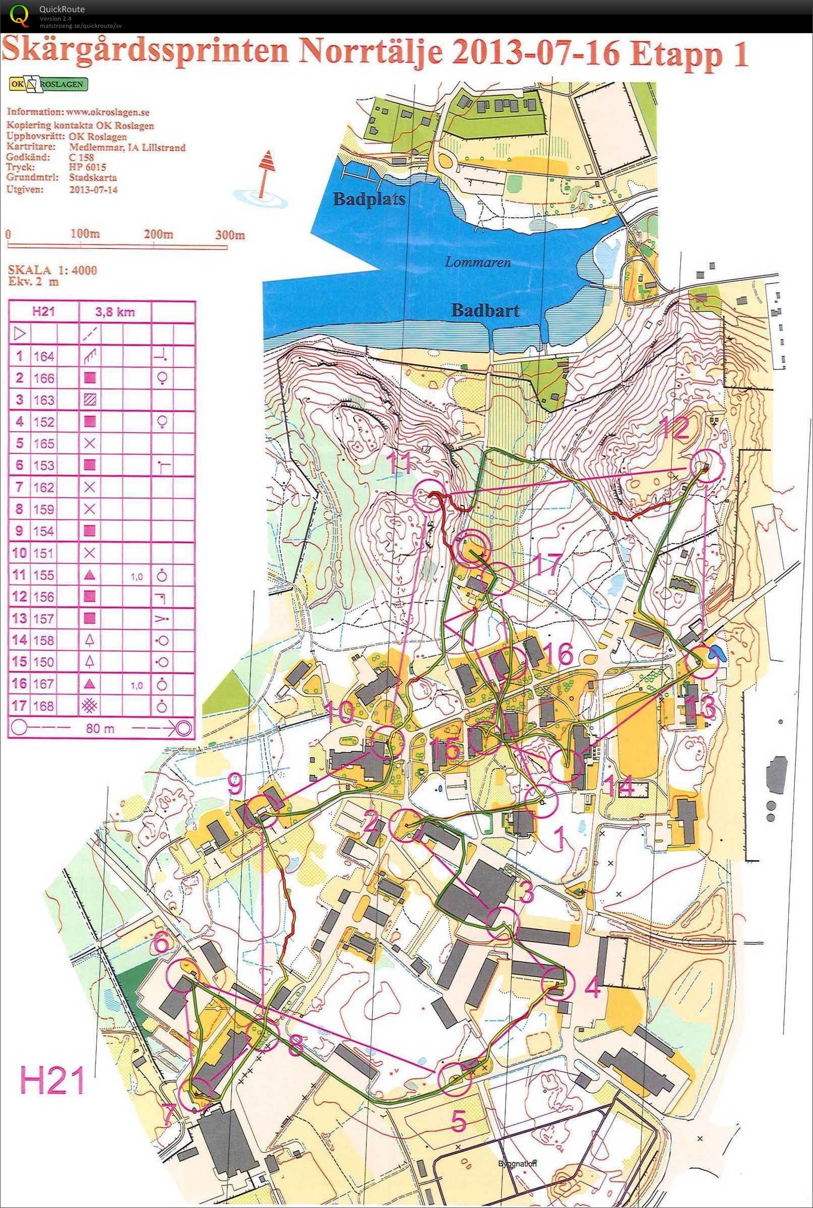 Skärgårdssprinten Norrtälje Etapp 1 (2013-07-16)