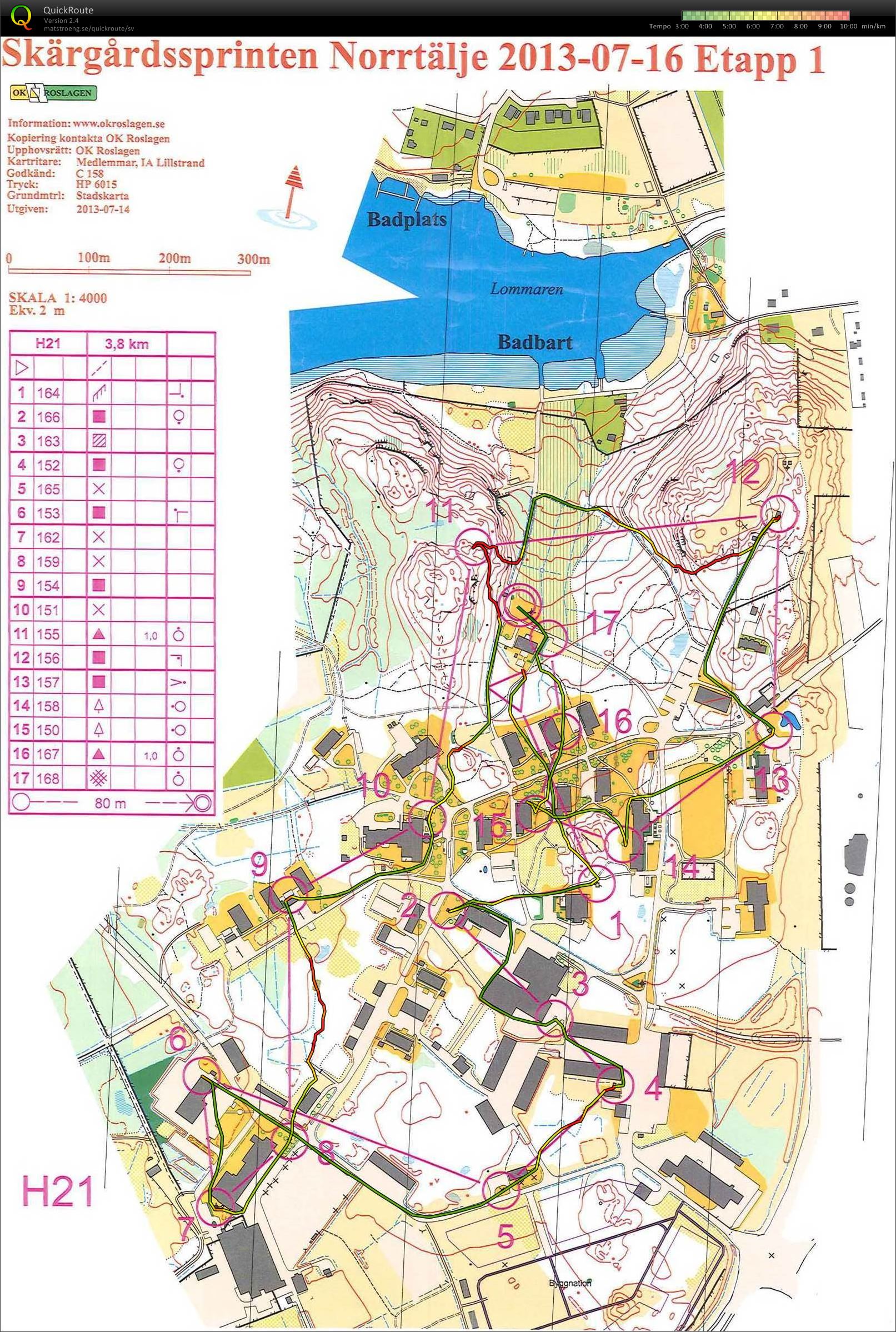 Skärgårdssprinten Norrtälje Etapp 1 (2013-07-16)