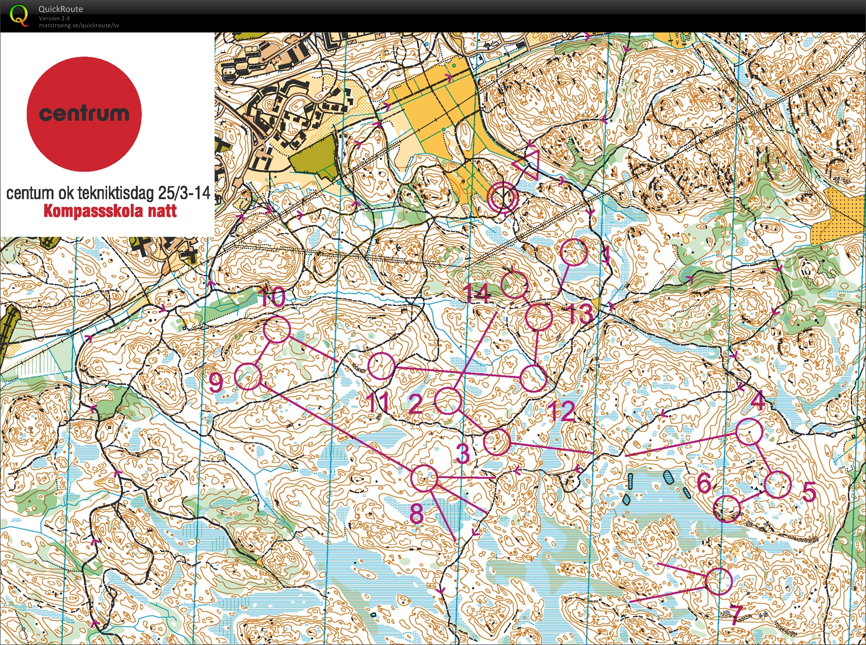 Tekniktisdag - kompasskola natt (2014-03-25)