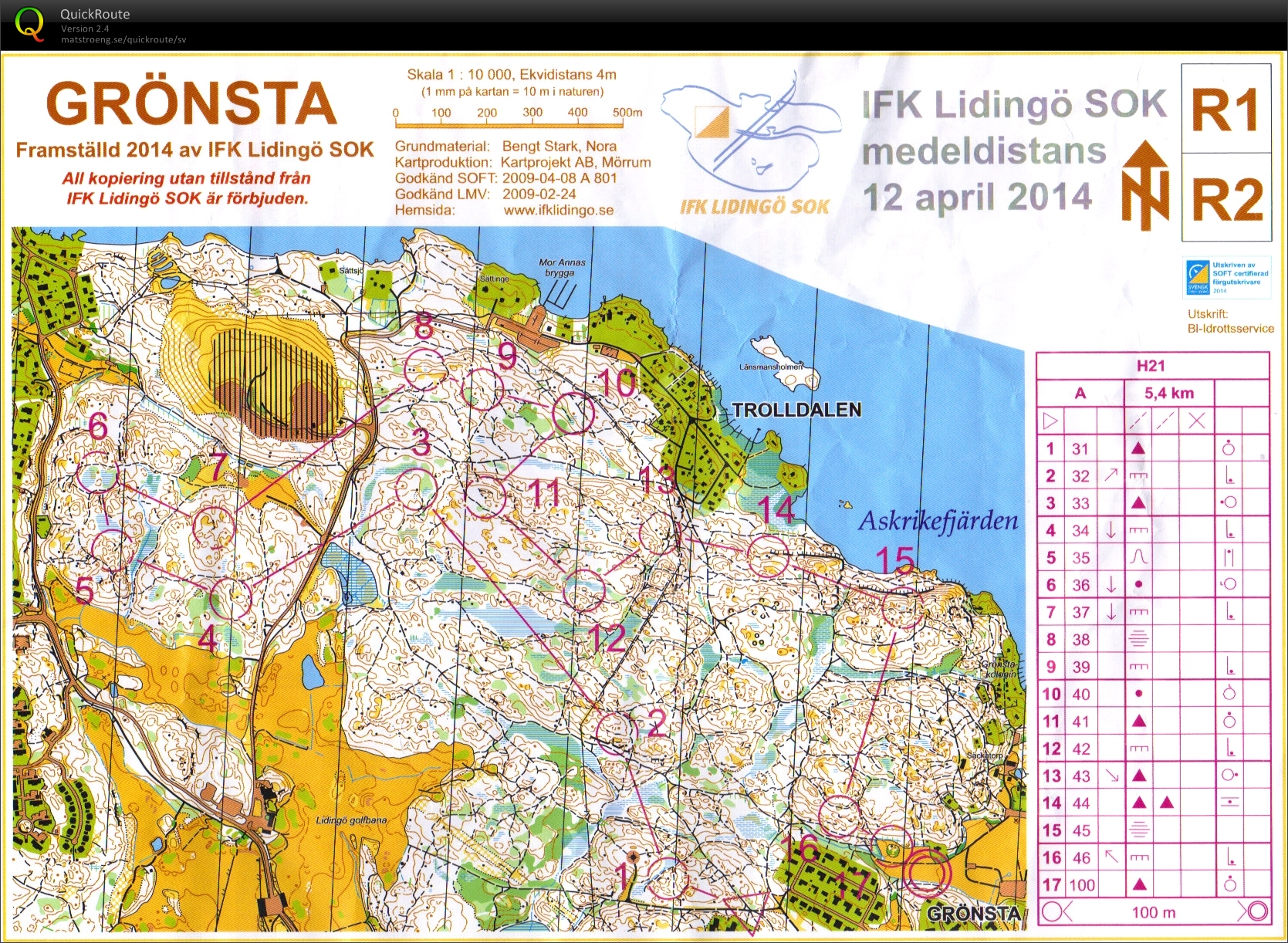 IFK Lidingös medel (H21) (2014-04-12)