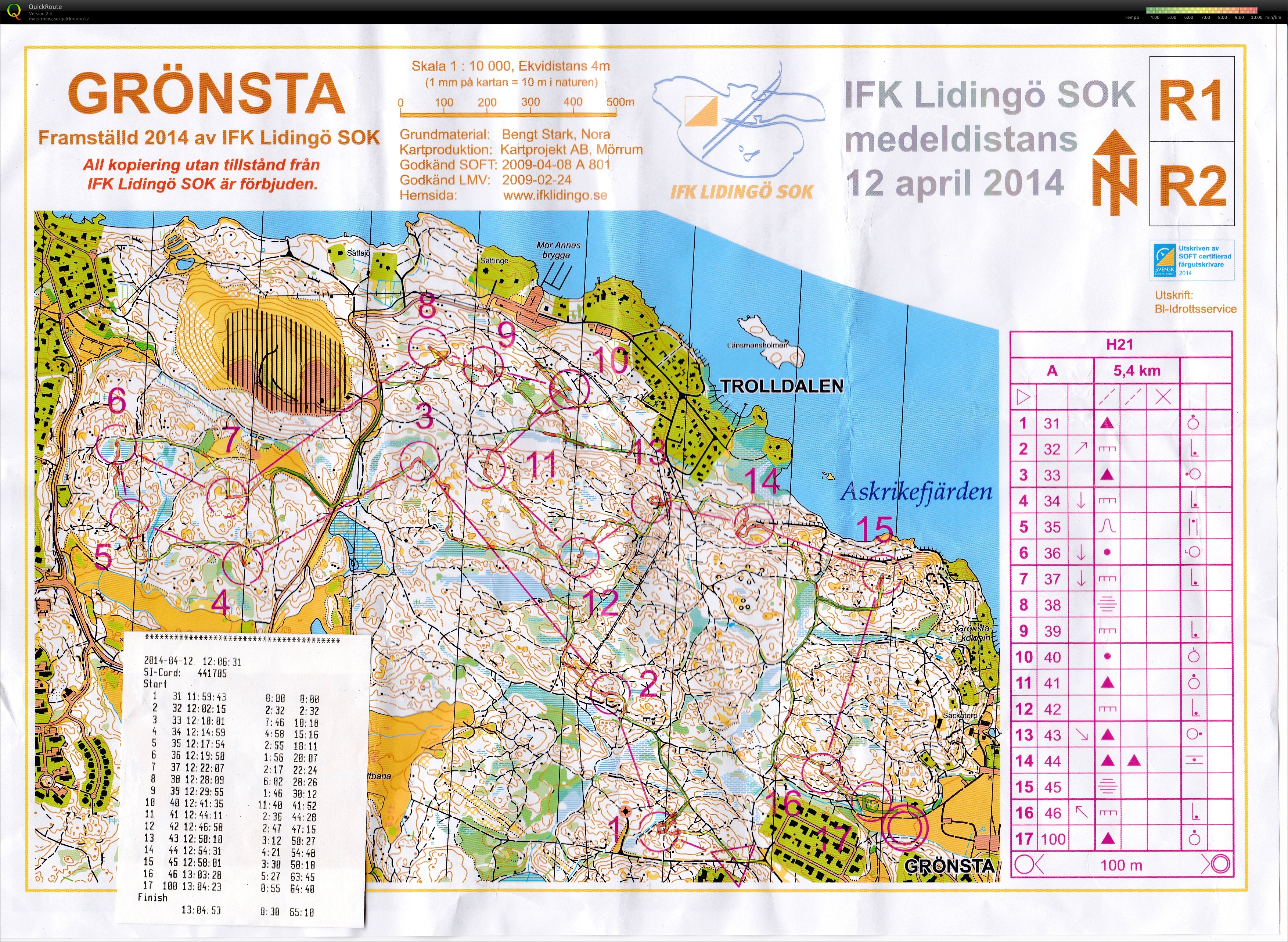 IFK Lidingö medeldistans (2014-04-12)