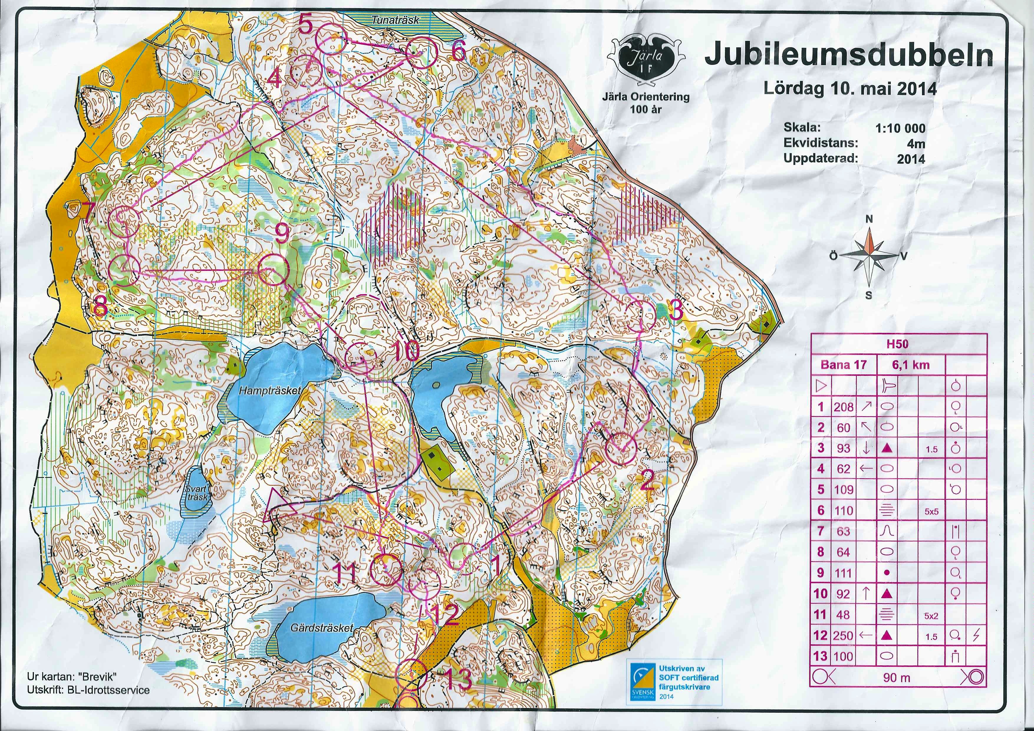 Järla Jubileumsdubbeln, långdistans (2014-05-10)