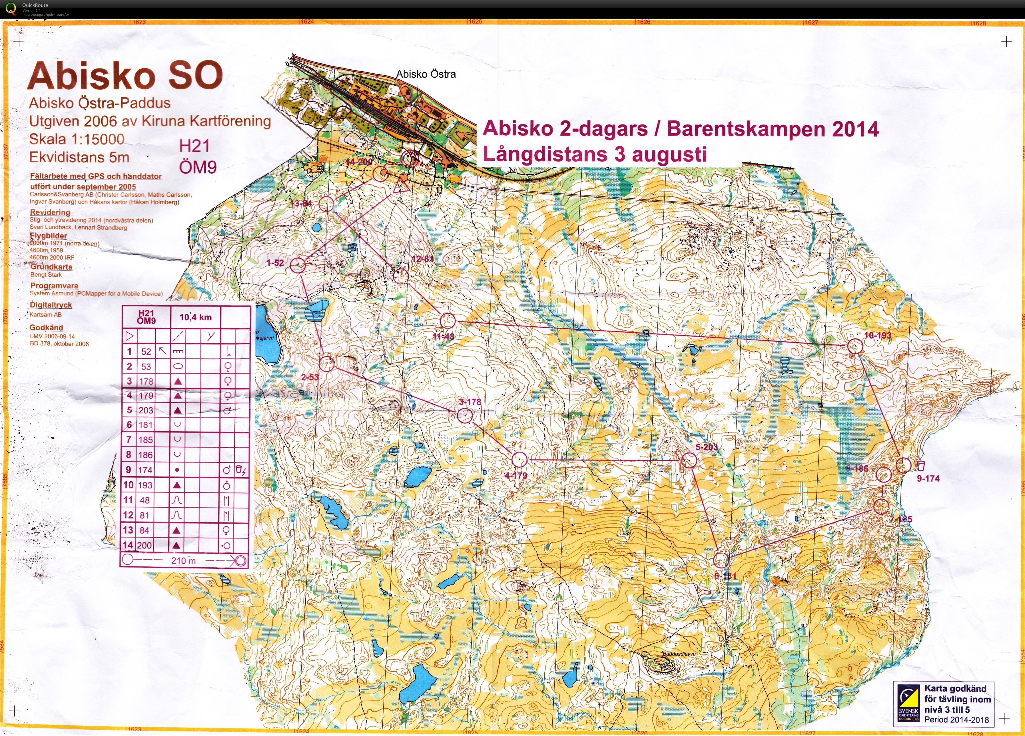 Abisko 2-dagars E2/lång (H21) (03.08.2014)